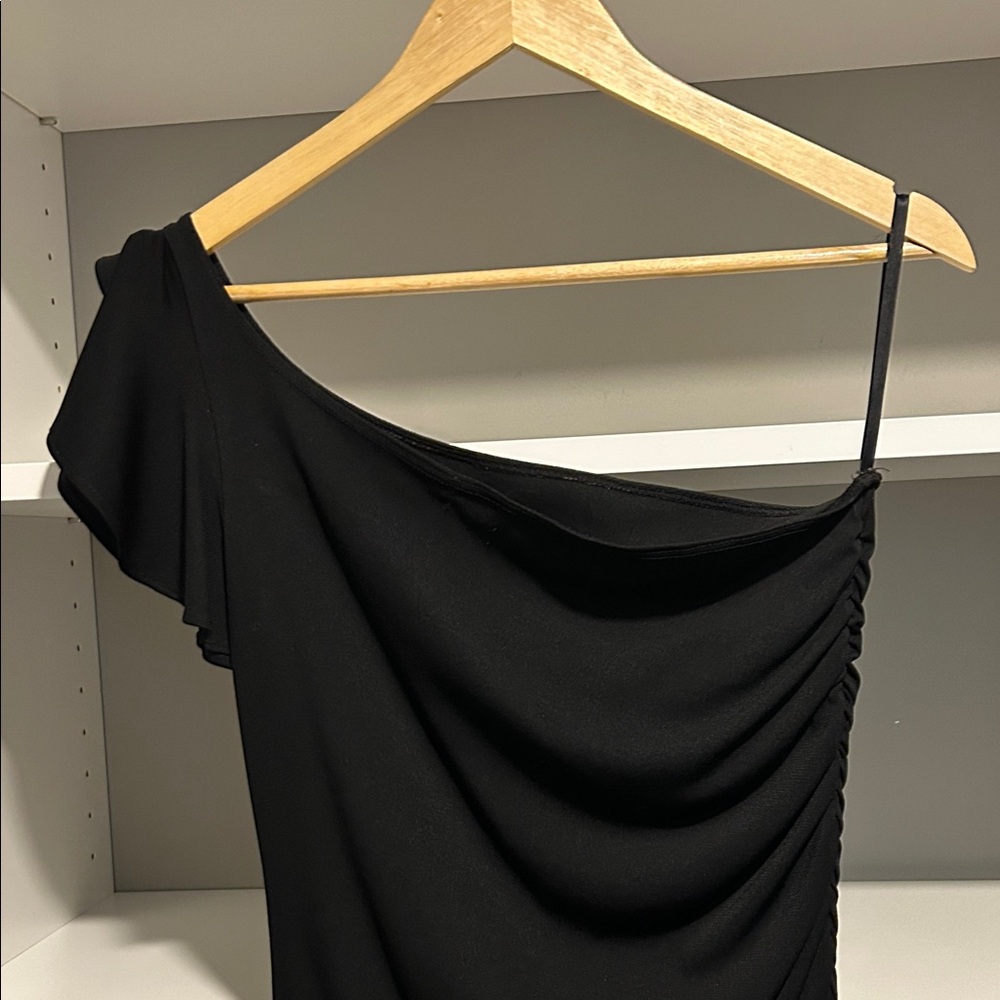 Ruby Rox Black One-Shoulder Dress* - Picture 6 of 7